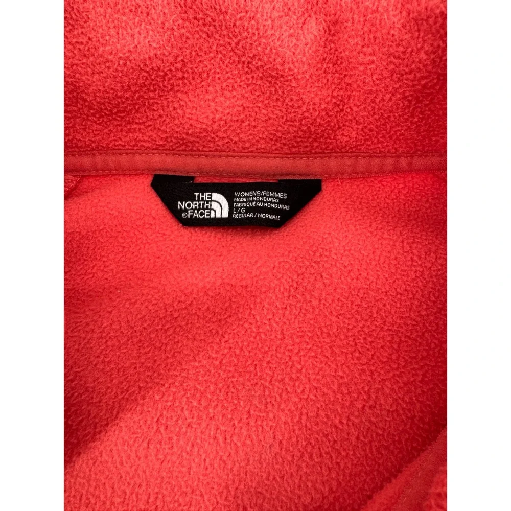 The North Face Womens TKA 100 Glacier Quarter Zip Fleece Pullover Coral Pink‎ L
